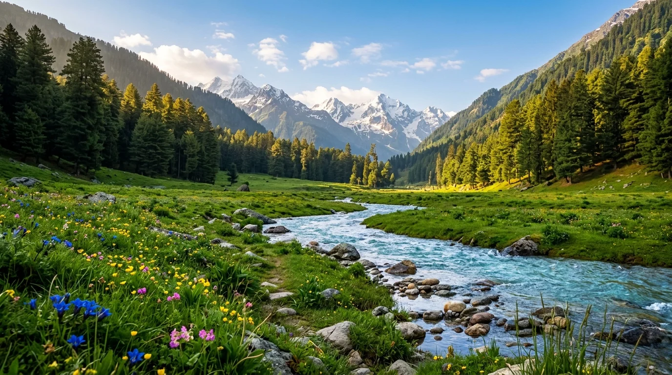 Kashmir Paradise Valley scenic landscape